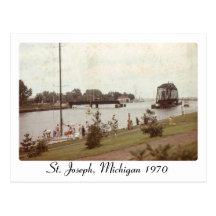 Retro St. Joseph Michigan Picture Postcard