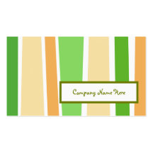 retro stripes : 2-sided : business card