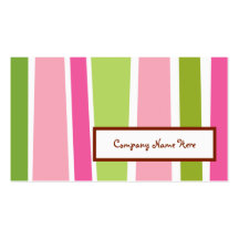 retro stripes : 2-sided : business cards