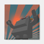 Retro Style Robot 4 Magnet