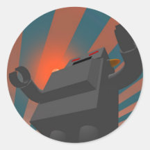 Retro Style Robot 4 Sticker