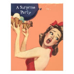 Retro Style Surprise Party Invitations balloon gal