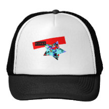 Retro Superstar In Day-Glo Mesh Hat