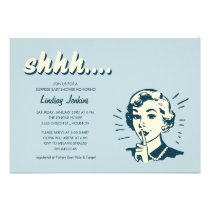 Retro Surprise Baby Shower Invitations invitations