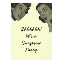 Retro Surprise Party Announcement