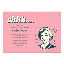 Retro Surprise Shower or Party Invitations invitations