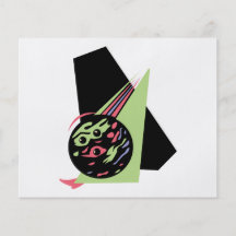 retro swirl bowling ball personalised flyer