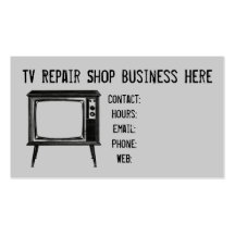 Retro Television Set Repair Shop Business Card
