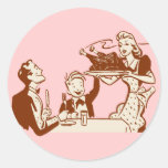 Retro Thanksgiving Dinner Sticker