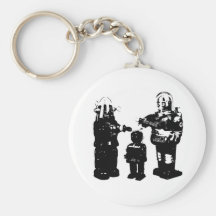 Retro Toy Robots Keychain