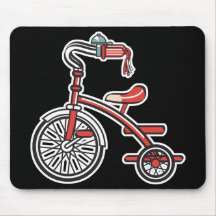 retro tricycle mouse pads
