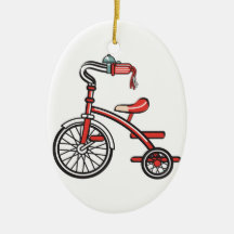 retro tricycle ornament