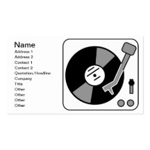 Retro Turntable Business Cards