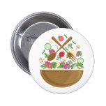 Retro Vegetable Bowl Pinback Button