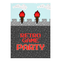 Retro Video Game Party Invitation
