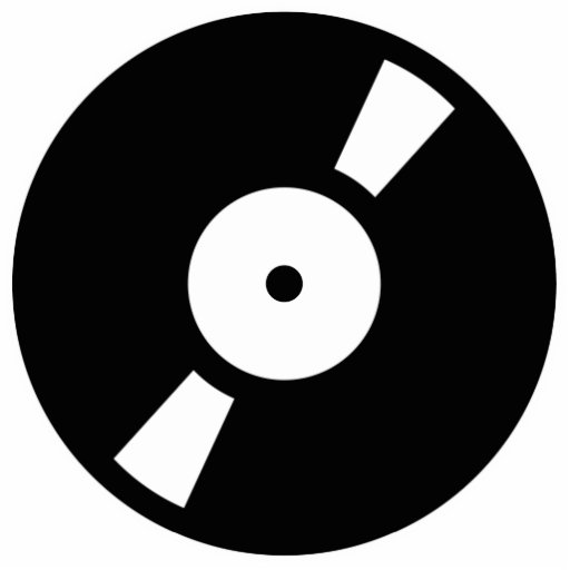 retro vinly record photo sculpture