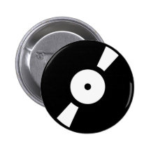 retro vinly record pin