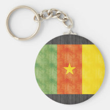 Retro Vintage Cameroon Flag Key Chain
