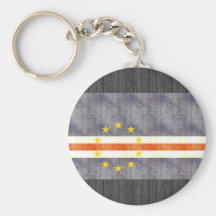 Retro Vintage Cape Verde Flag Key Chains