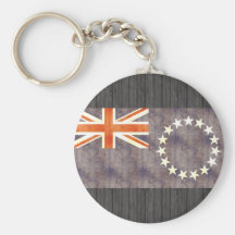 Retro Vintage Cook Islands Flag Keychain