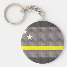 Retro Vintage Curacao Flag Key Chain