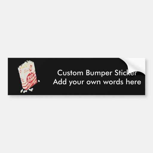 Retro Vintage Movie Theatre Popcorn Bumper Stickers