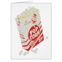 Retro Vintage Movie Theatre Popcorn Cards