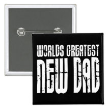 Retro Vintage New Dads : World's Greatest New Dad Button