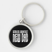 Retro Vintage New Dads : World's Greatest New Dad Keychain
