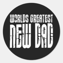 Retro Vintage New Dads : World's Greatest New Dad Stickers