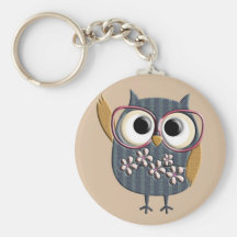 Retro Vintage Owl Keychain