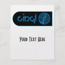 Retro Vinyl Logo - Black & Blue Custom Flyer