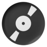 retro vinyl record dinner plates