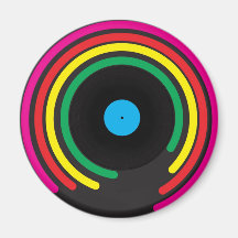Retro Vinyl Refrigerator Magnet
