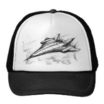 Retro vision-17-supersonic jet plane hats