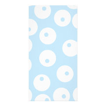 Retro white and light blue pattern. photo card