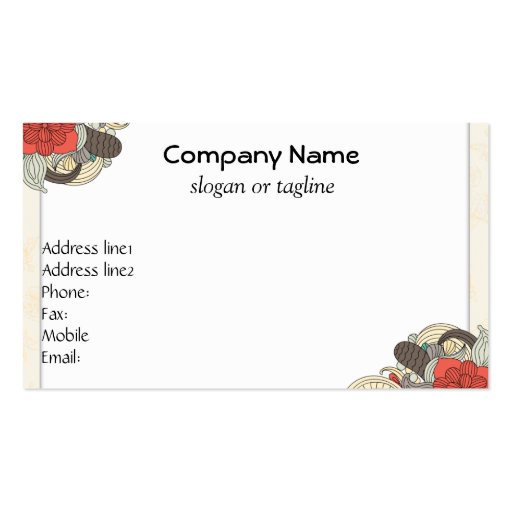 Retro White Business Cards