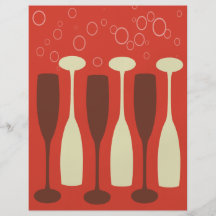 Retro wine glass design flyer design