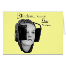 Retro Woman with Blinders Cards