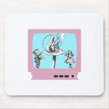 Retro Wonderland TV Mouse Pad