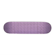 Retro woven pattern in violet and grey gradient skate board