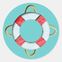 Rettungsring life saver runder sticker