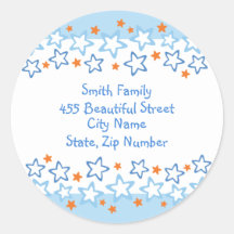 Return Address Label - Matthew Birthday Round Sticker