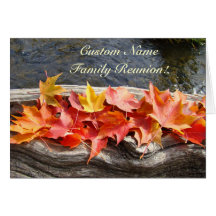 Reunions Cards Custom Family Reunions Tree Leaves