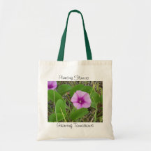 Reusable Shopping Bag, Purple Flower