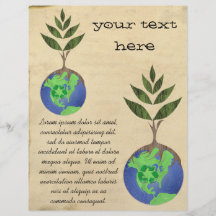 Reuse Reduce Recycle Tree Earth Globe Personalized Flyer