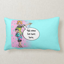 REVERSIBLE Polka Dot Martini Diva American MoJo Pi Pillow