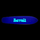 Revolt - Cyan on Dark Blue skateboards