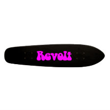 Revolt - Magenta on Black Custom Skate Board