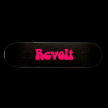 Revolt - Neon Red on Black skateboards